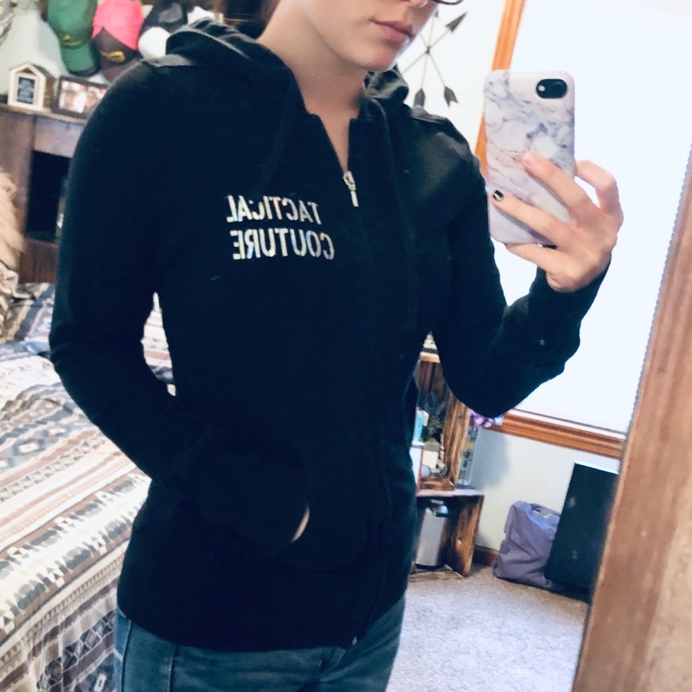 Black Zip-Up “Tactical Couture”